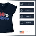 thumbnail image 6 of Lady Veteran Women's V-Neck T-shirt Veteran's Day USA Military Honor Proud Army Mom Air Force Wife American Patriotic Tee, 6 of 7