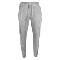 thumbnail image 2 of RiverBlue Men's Steel Grey Fleece Jogger Sweatpants with Zipper Pockets, Elastic Hemmed Cuff Bottoms and Rope Cord Drawstring,, 2 of 8