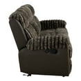 thumbnail image 5 of Furniture of America Gortier Transitional Fabric Adult Manual Reclining Sofa with USB, Brown, 5 of 8