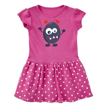 

Inktastic Cute Monster Little Monster Purple Monster Gift Toddler Girl Dress