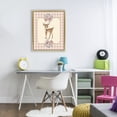 thumbnail image 3 of Stupell Industries Cottage Baby Deer Pink Gingham Gold Floating Frame Canvas Art, 17 x 21, by LSR Design Studio, 3 of 8