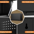 thumbnail image 5 of Metal Wall Cabinets, Garage Wall Cabinet with Up-Flip Door, 19.7" H Wall Mounted Metal Storage Cabinet for Kitchen,Garage,Basement,Ware House Assembly Required (Black 31.5" W), 5 of 9