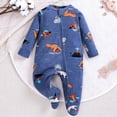thumbnail image 2 of enyan Baby Outfits Boy Girl Baby Footies Zip Front Footed Sleep N Play Sleepwear Nightwear Infant Boys Girls Sleepwear（Dark Blue,0-3 Months）, 2 of 4