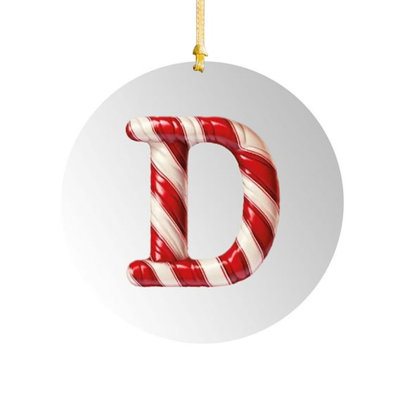 Zmeidao 26 Initial Letters Christmas Tree Hanging Pendant, Christmas Letters Candy Cane Ornaments, Xmas Alphabet Letters for Christmas Tree DIY Craft Christmas Ornaments