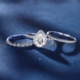 thumbnail image 4 of SFTING Wedding Rings Set His and Her 925 Sterling Silver 4Pcs Couple Wedding Rings 5A CZ Engagaement Ring Set Size 10&7, 4 of 10
