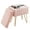 Pink, variant on CONCETTA Vanity Stool Chair Faux Fur with Storage, Ottoman 4 Metal Legs with Anti-Slip Feet and Furry Padded Seat for Makeup, Bedroom, Entryway, Grey