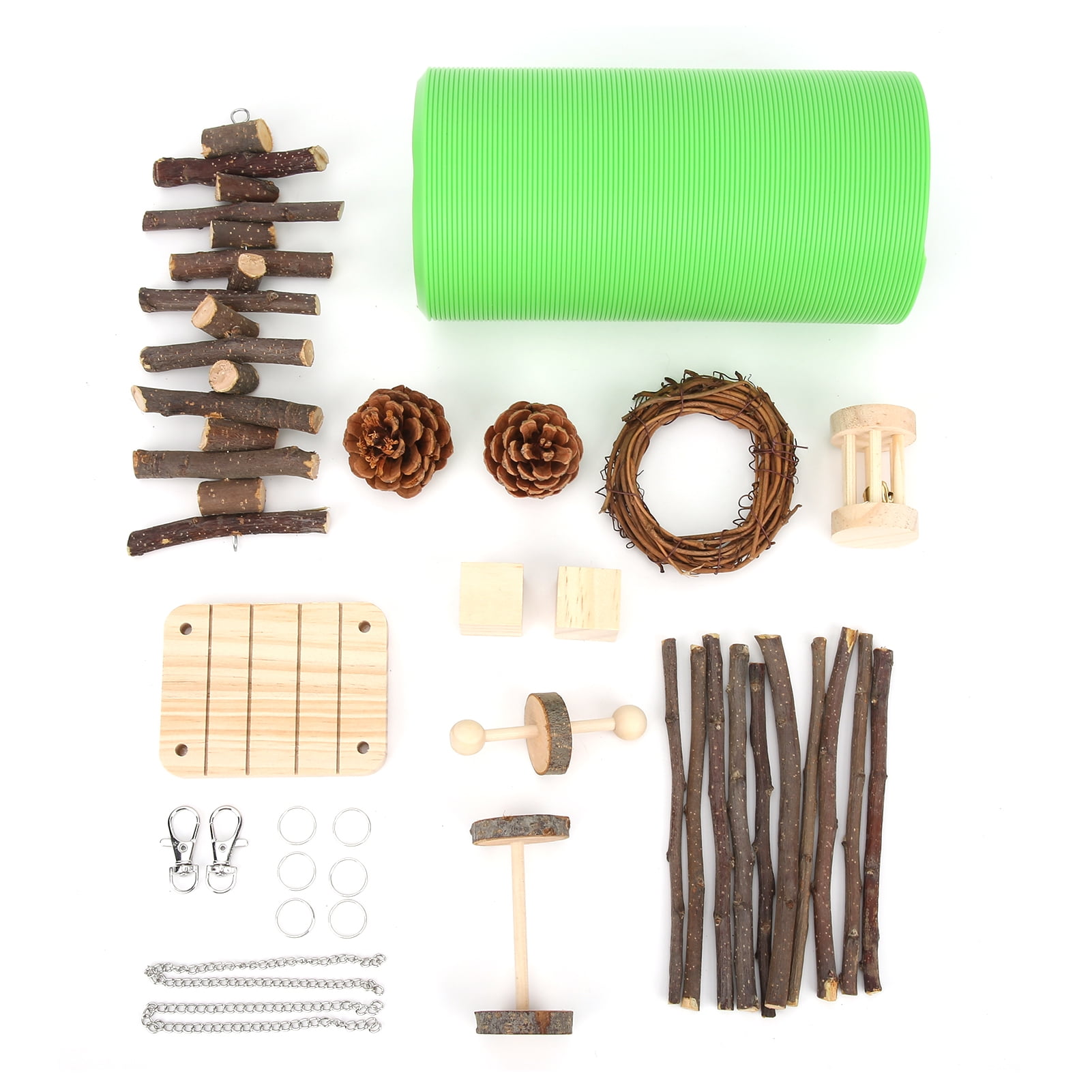 Hamster Toys, Hamster Chew Toys Flexible With Natural Highquality Logs