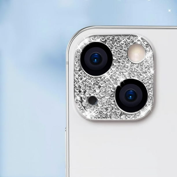 Protector de lente de cámara de diamante de cristal brillante de lujo para iPhone 14 13 Pro Max 11 12 XS X Bling Glitter Rhinestone Metal Len Film Tan Jianjun unisex