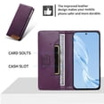 thumbnail image 3 of Funda Tipo Cartera de Cuero Sintético para Samsung Galaxy S9 Plus Bloqueo RFID, con Ranuras para Tarjetas y Bolsillo para Efectivo, Cierre Magnético Fuerte Morado, 3 of 6