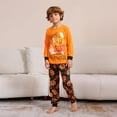thumbnail image 6 of GYRATEDREAM Family Matching Halloween Pajamas Sets Dad/Mom/Kids Long Sleeve Happy Halloween Pumpkin Print 2 Piece Pjs Funny Sleepwear Jammies for 3-4Y(Kids) Orange, 6 of 9