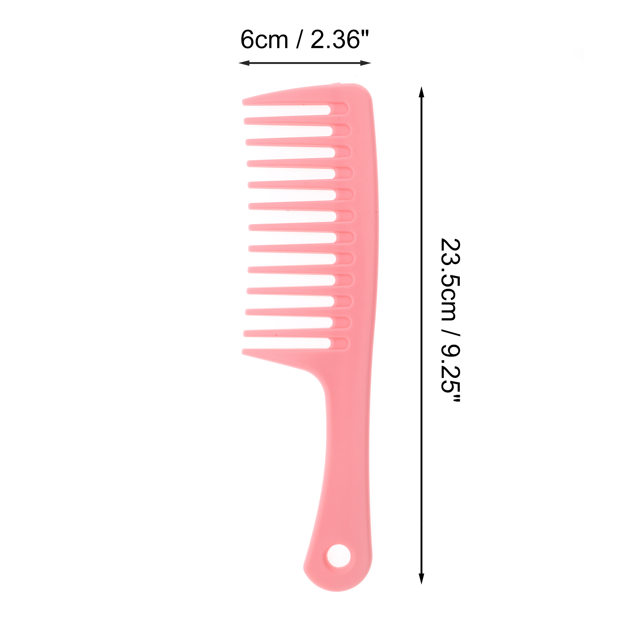 Unique Bargains 1 Pc Comfortable Wide Tooth Comb for Curly Thin Hair Pink