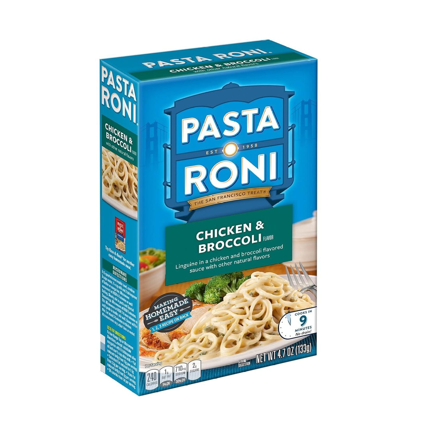 DJWCB Chicken & Broccoli Linguine Mix 4.7 Ounce (Pack of 12 Boxes)