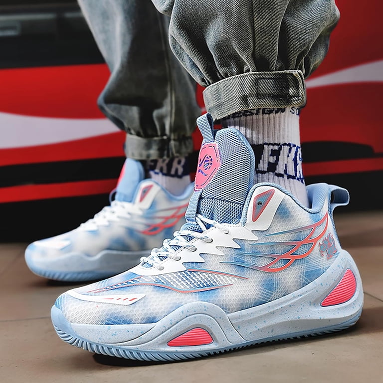 Men's High-Top Basketball Sneakers - Breathable, Non-Slip, Lightweight With Cushioning For Running, Training & Casual Wear-875507