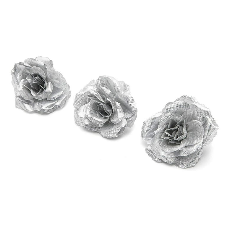 Silver 2024 artificial roses