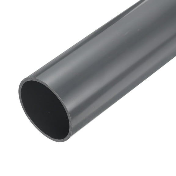 Rigid Round Pipe 54.8mm ID 60mm OD 9" Length Light Grey High Impact for Water Pipe, Crafts, Cable Sleeves