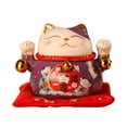 thumbnail image 1 of Lucky Cat Saving Pot, Lucky Cat Coin Bank Lovely  Wish Exquisite Pattern Ceramic  For Office, 1 of 8