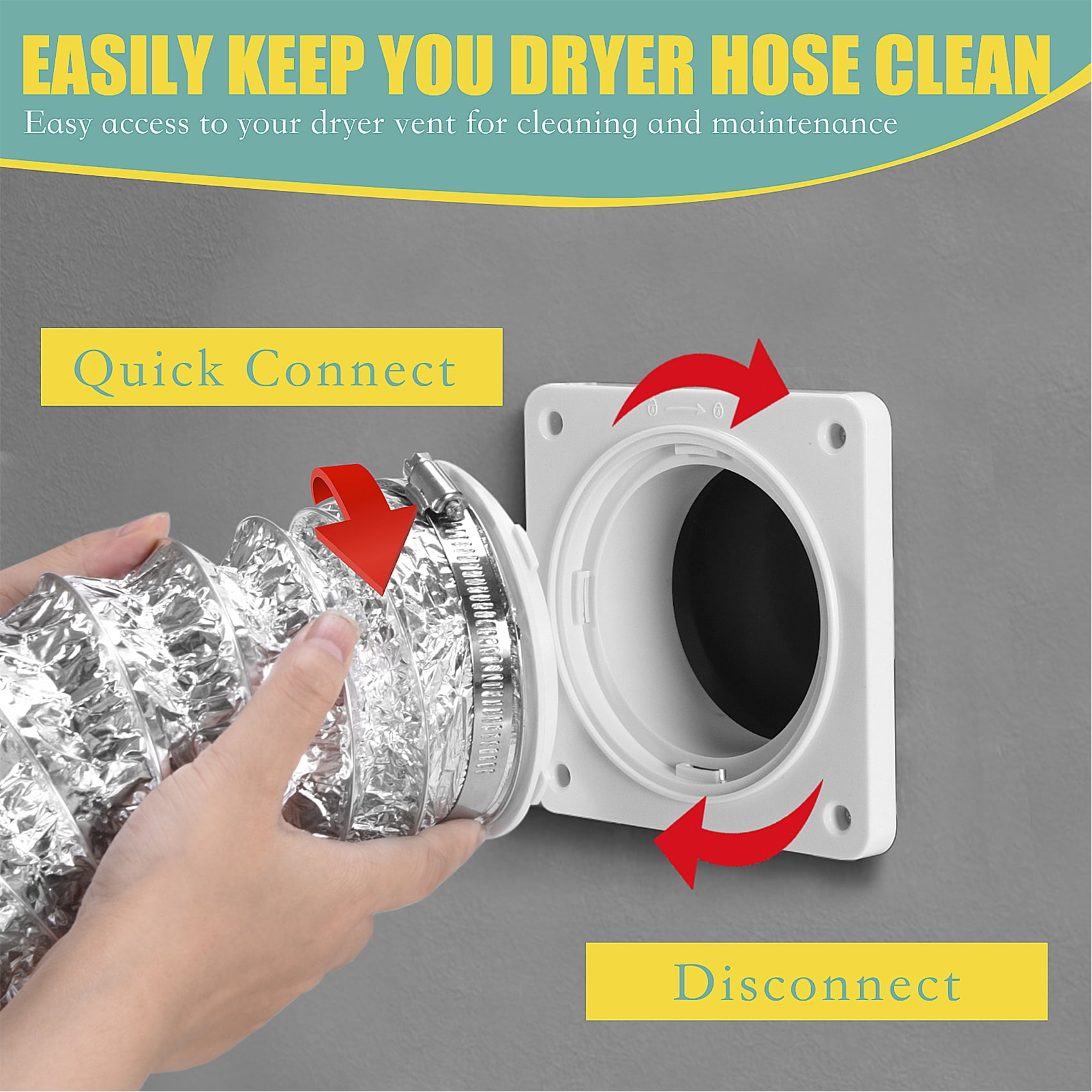 TUOOWO Snap to Vent Dryer Dock Connector Kit