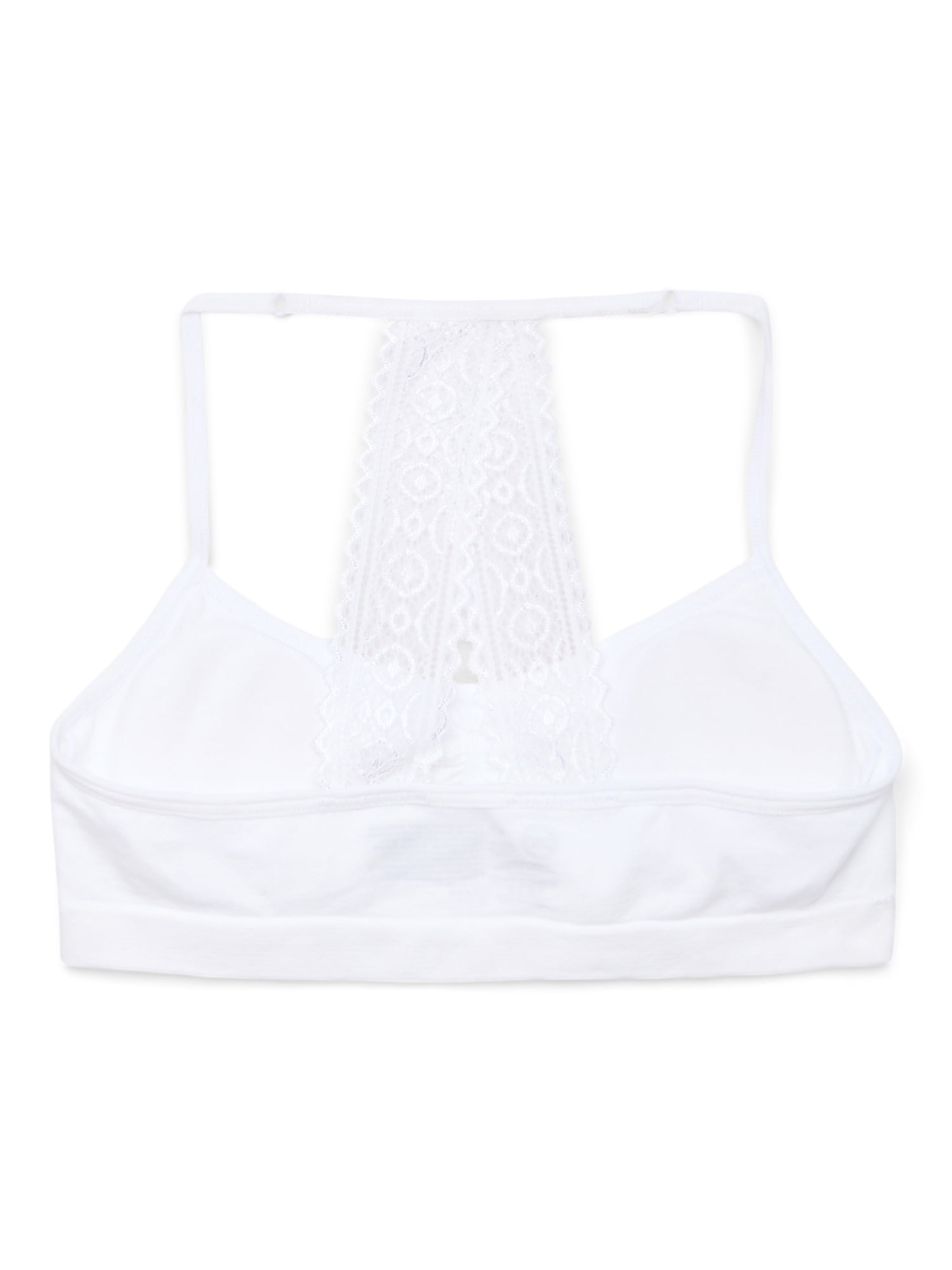Wonder Nation Girls Seamless Lace Bralette Bra, 6-Pack, Sizes S-XXL