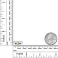 thumbnail image 6 of Gem Stone King 10K White Gold Peach Morganite and Blue Diamond 3-Stone Ring for Women | 0.80 Cttw | Round 6MM | Gemstone October Birthstone | Size 7, 6 of 6