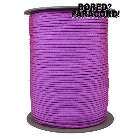 1000 Ft Spool High Quality Best Durability 550 lb Paracord - Neon Pink Tarheel Blue Diamonds Color - Bored Paracord