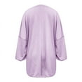 thumbnail image 6 of AXXD Pink Basic Crewneck Sweatshirts Women Summer 2024 Trendy Casual Solid Color Long Sleeved Round Neck Medium Length Hoodie, 6 of 6