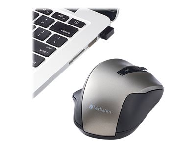 Verbatim Silent Wireless Blue LED Mouse (Graphite) 70242