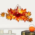 thumbnail image 4 of YIKA Halloween Decoration Halloween Wreath Ghost Festival Decoration Maple Leaf Pumpkin Wall Hanging Scene Arrangement Harvests Festival Door Hanging F3Halloween Yard Decor, 4 of 7