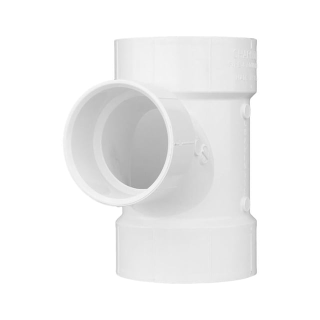 Camiseta sanitaria de PVC Charlotte Pipe Schedule 40, 4 x 4 x 3 pulgadas, PVC