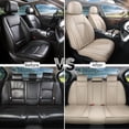 thumbnail image 5 of Car Seat Covers Full Set Custom Fit for Honda Accord 2000-2026, Premium Faux Leather Waterproof Breathable Anti‑Slip Seat Protectors, Beige, 5 of 8