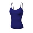 thumbnail image 2 of Basic Women Short Cami Built-In Shelf Bra - 3 Pk - Navy, Navy, Navy, Medium, 2 of 4
