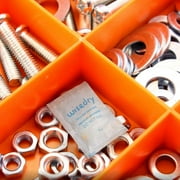 wisedry 5 Gram [60 Packs] Silica Gel Packets Rechargeable Desiccant Pouches with Color Indicating Beads Reusable Moisture Absorbers Bags for Gun Safes Closet Tools Storage Food Grade