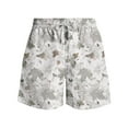 thumbnail image 4 of LpwkSSA Mens Lightweight Camo Shorts Straight Cut Design Soft Fabric Relaxed Silhouette for Weekend Getaways Gray XXXXL, 4 of 5