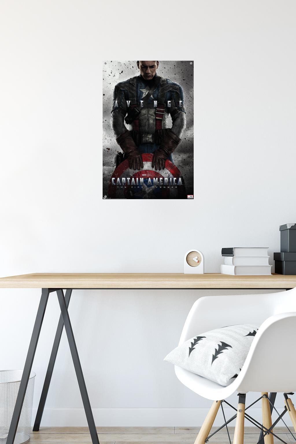 Marvel - Captain America - The First Avenger - One Sheet Wall Poster with  Push Pins, 14.725\