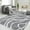Carbon, variant on HR Plush Cobalt and White Wave-Patterned Shag Rug, 1-Inch-Thick Soft High Pile, Stain-Resistant Carpet for Living Room