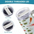 thumbnail image 5 of SKYSONIC 40oz Beauty Fish Tumbler With Lid And Straw Travel Coffee Mug Stainless Steel Insulated Thermal Tumblers Cup, 5 of 7