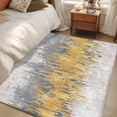 thumbnail image 4 of Abstract Area Rugs 4x6 ft Yellow Grey Graffiti Silhouette Art Modern Painting Washable Rug Non Slip Indoor Carpet Absorbent Floor Mat for Living Room Bedroom Dining Room, 4 of 9