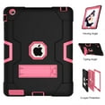 thumbnail image 2 of Dteck Shockproof Case For iPad 2 3 4, Heavy Duty Hybrid Kickstand Back Cover Black/Rose, 2 of 4