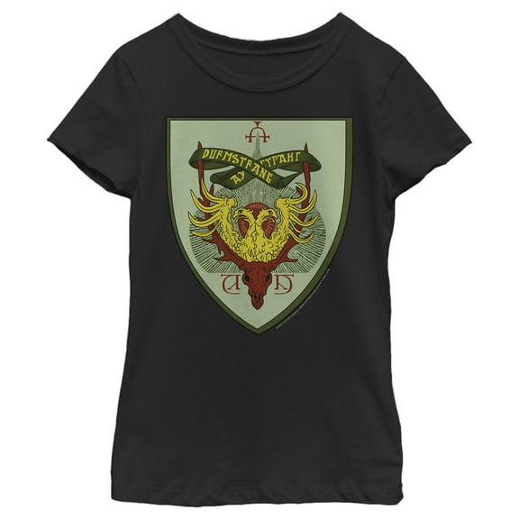 Girl's Harry Potter Durmstrang Crest  Graphic Tee Black Medium