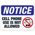 thumbnail image 1 of Cell Phone Use Is Not Allowed Sign, OSHA Notice Sign, 18x24 Corrugated Plastic, 1 of 1