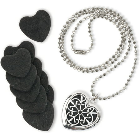 Aromatherapy Beads - ES-SCENT-IALS™ Aromatherapy Locket - Heart with Lace Design
