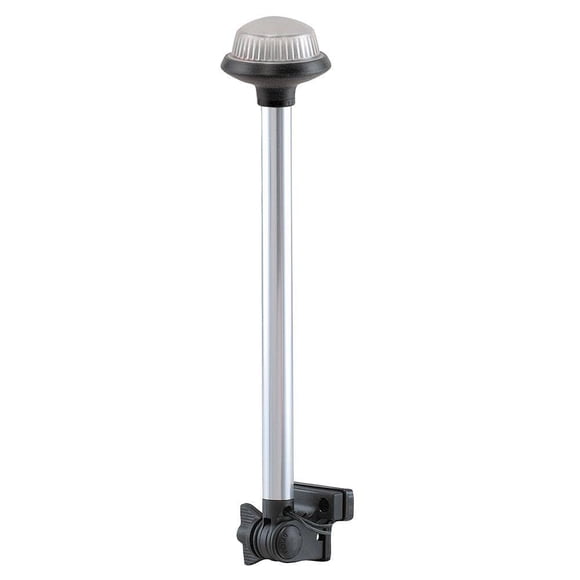 Pole Light Perko con forma de globo, plegable, integral, esmerilado, color blanco