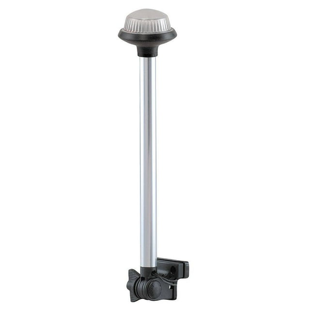 Pole Light Perko con forma de globo, plegable, integral, esmerilado, color blanco