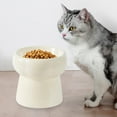 thumbnail image 1 of Tazón de comida para gatos Yinane Cerámica 130ML Blanco Plato de alimentación para mascotas, 1 of 8