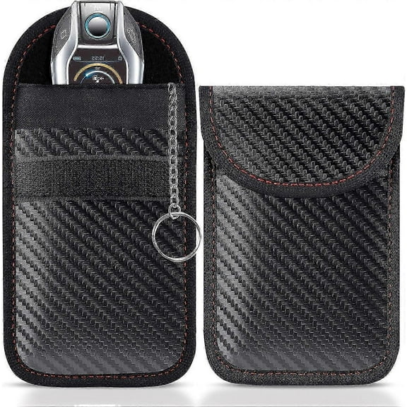 2 x Pcs Faraday Bag Pouch for car Keys Anti-Theft Remote Entry Keyless Protect Car Key Signal Blocking Pouch Keyless Entry Car Keys Case RFID Blocker
