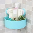 thumbnail image 2 of MasteelfCA Plastic Suction Cup Bathroom Kitchen Storage Rack Organizer Shower Shelf (Blue), 2 of 8