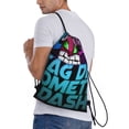 thumbnail image 3 of Lsque Geometry Dash Print Drawstring Backpack Bag Sport Gym Sackpack Cinch Bags Drawstring Bags Draw String Sport Bag-Medium, 3 of 8
