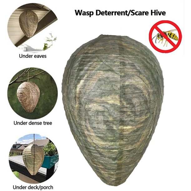 Elbourn Wasp Nest Decoy Hanging Fake Wasp Nest Paper Decoy Deterrent