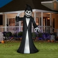 thumbnail image 2 of Gemmy Animated Airblown Inflatable Reaper, 9.5 ft Tall, Black, 2 of 4