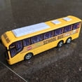 thumbnail image 3 of 1:30 Scale Yellow School Bus Toy - Large 12.5 Inch Go Inertia Bus Cars Model, ABS Diecast Plastic Kids Toys Car with Realistic Design for Boys Girls, Birthday Party Gift for Toddlers (Yellow), 3 of 8