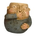 thumbnail image 1 of Maceta con forma de cabeza divertida, centro de mesa, figura con forma de nariz Chico, 1 of 8